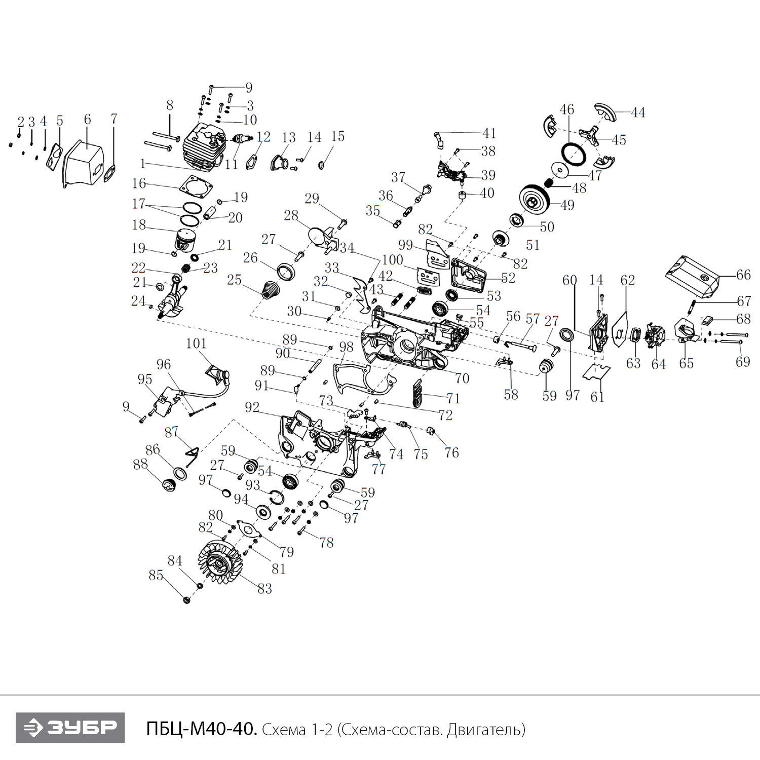 Бензопила ПБЦ-М40-40