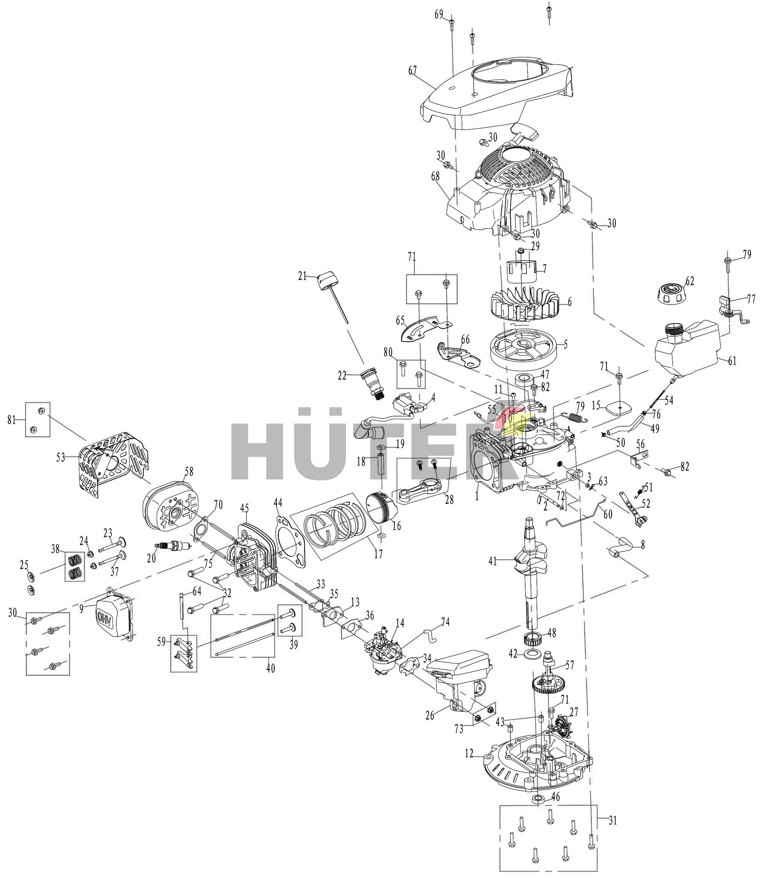 Двигатель (с DJP012) DJP 70/3/8