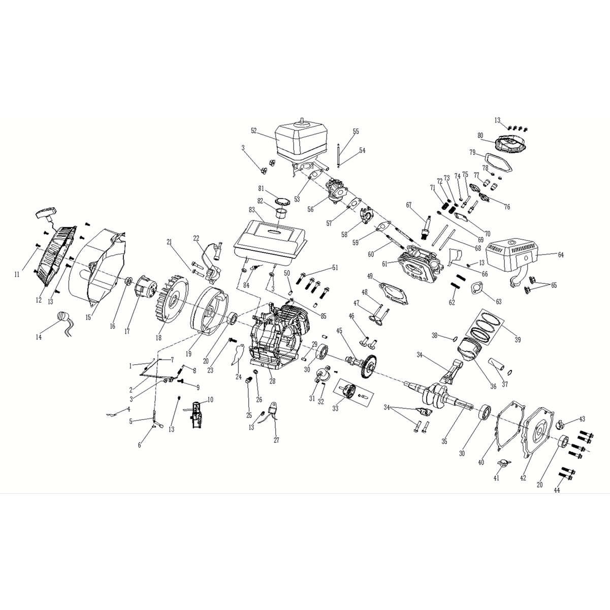 Мотопомпа бензиновая для грязной воды МПГ-1300