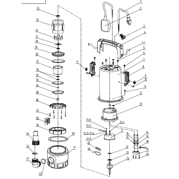 Дренажный насос для грязной воды НПГ-Т3-750-С