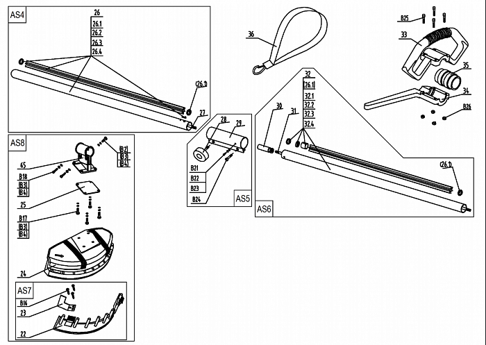 2 Штанга  - Кожух ТРИММЕР ЭЛЕКТРИЧЕСКИЙ CHAMPION ET1211А