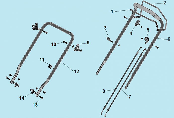 1 РУЧКА - ТРОС ГАЗА Газонокосилка CHAMPION LM5131