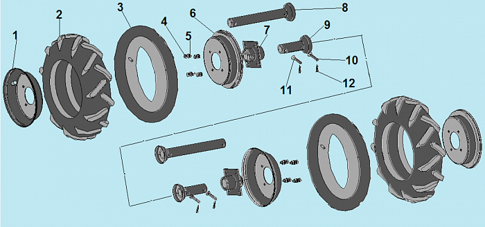 7 КОЛЕСА КУЛЬТИВАТОР CHAMPION BC8813