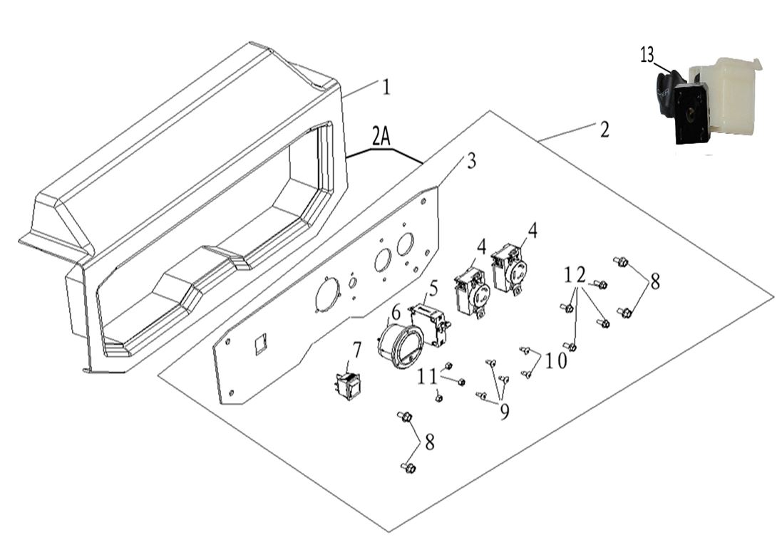 ЗАПЧАСТИ ДЛЯ ГЕНЕРАТОРА БЕНЗИНОВОГО ELITECH СГБ 9500Е (ПАНЕЛЬ УПРАВЛЕНИЯ)