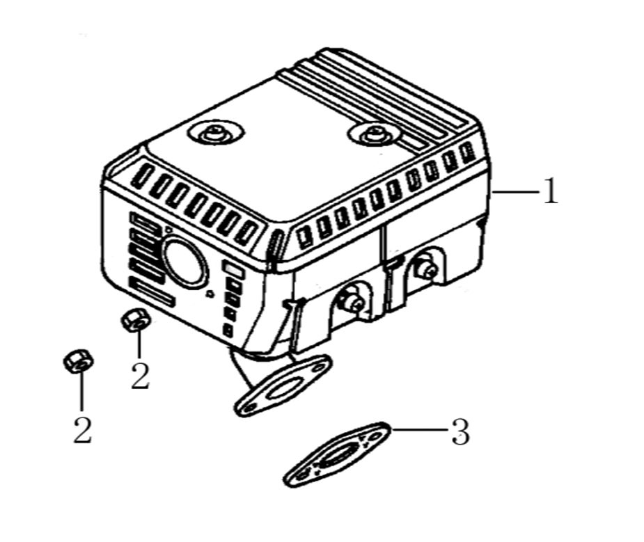 ЗАПЧАСТИ ДЛЯ МОТОПОМПЫ БЕНЗИНОВОЙ ELITECH МБ 500 Д 50 В (ГЛУШИТЕЛЬ)