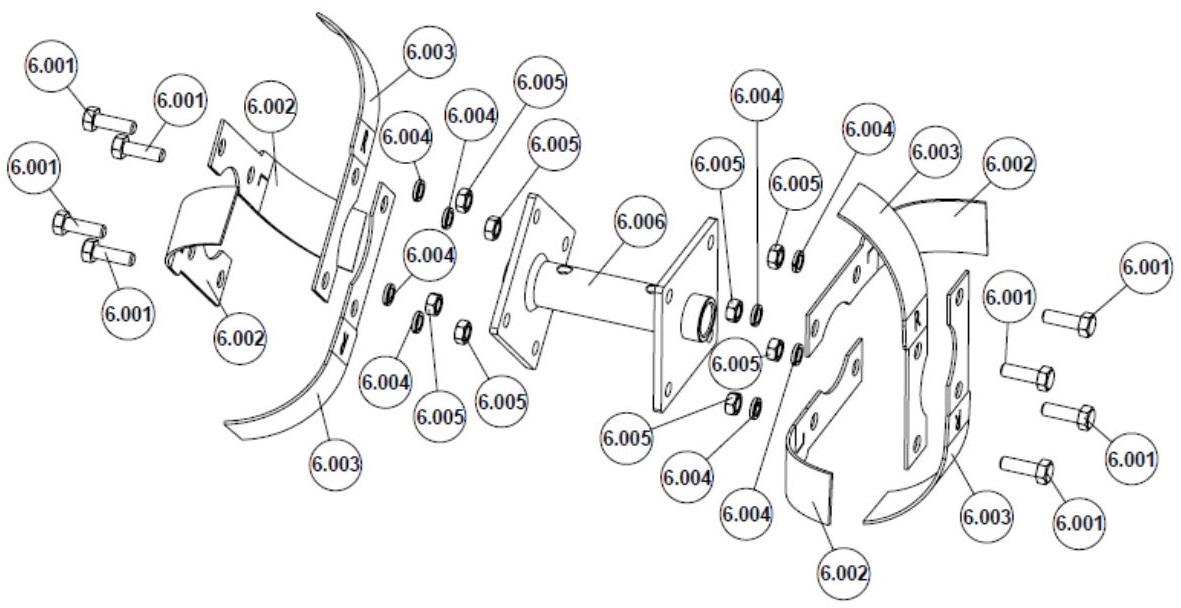 ЗАПЧАСТИ ДЛЯ КУЛЬТИВАТОРА БЕНЗИНОВОГО ELITECH КБ 4 (ШНЕК ПРАВЫЙ)