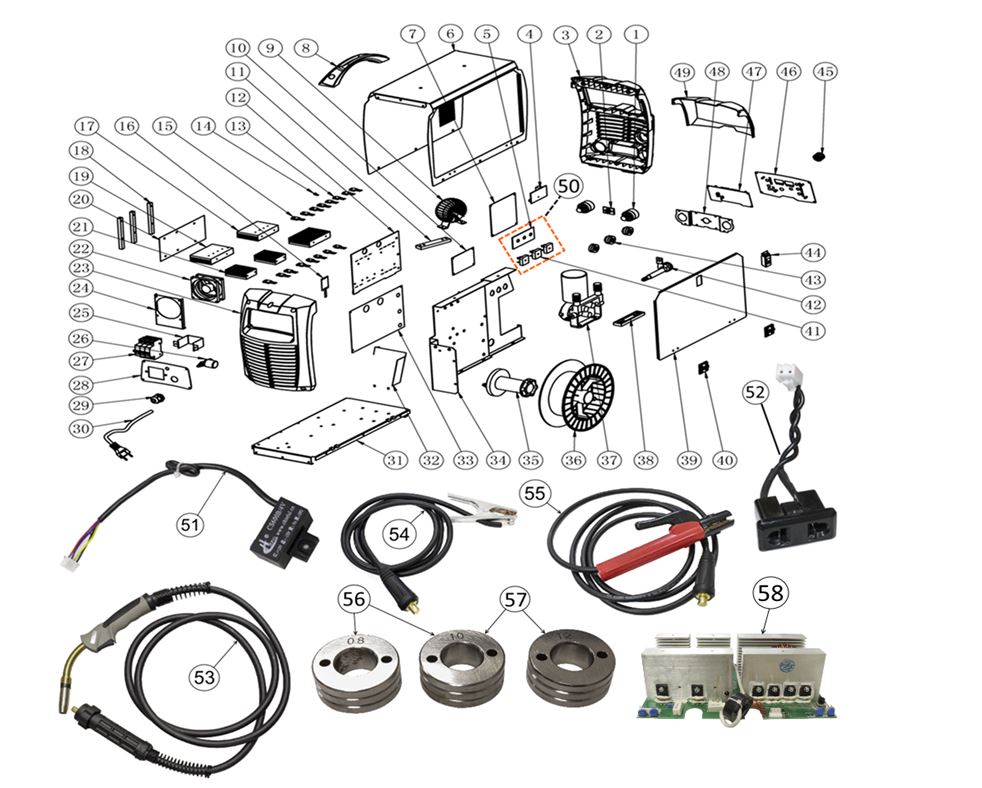 ЗАПЧАСТИ ДЛЯ ИНВЕРТОРА СВАРОЧНОГО ELITECH АИС 250SYN (2019 ГОД)