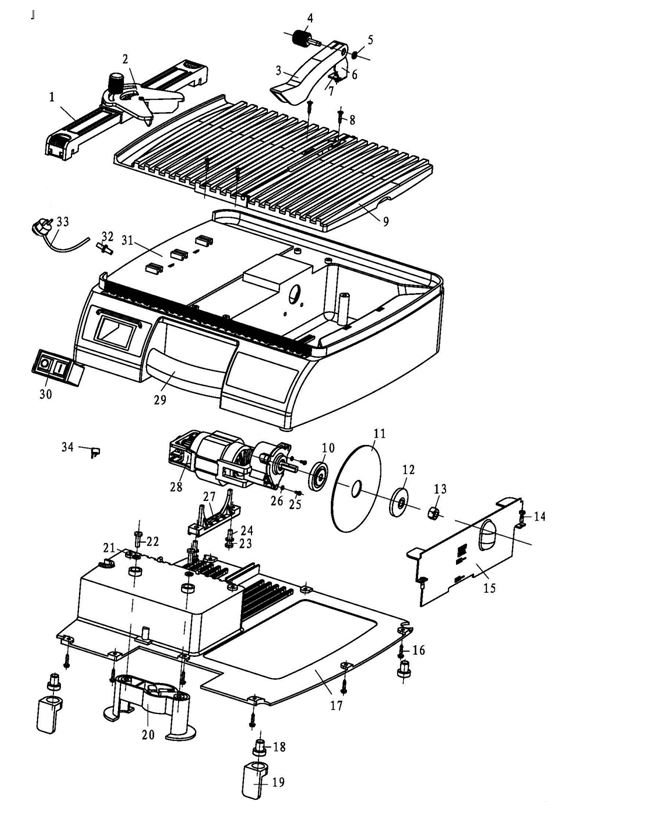 ЗАПЧАСТИ ДЛЯ ПЛИТКОРЕЗА ЭЛЕКТРИЧЕСКОГО ELITECH ПЭ 450