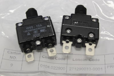 Предохранитель 10А  271290033-0001  БЭС3500РМ, БЭС6500РМ (см. код 0101.187400)