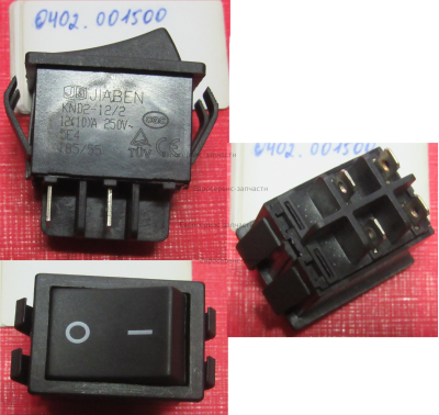 Выключатель без фиксации 250V 12(10)A Switch, 201103014: КБ4Е