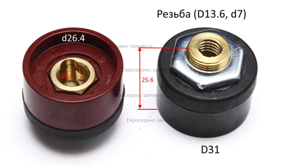 Сварочный коннектор EURO. MIG-180/200DP-026. ИС 220.250ПН