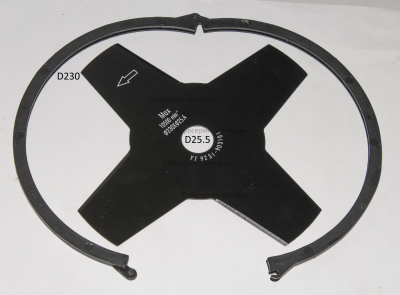 Нож триммера 4-лопасти 25х230-1,5 9231-903101-02:ЕТ1000Н.ЕТ1000.Т750В.1150В.1250В.25В.30В.